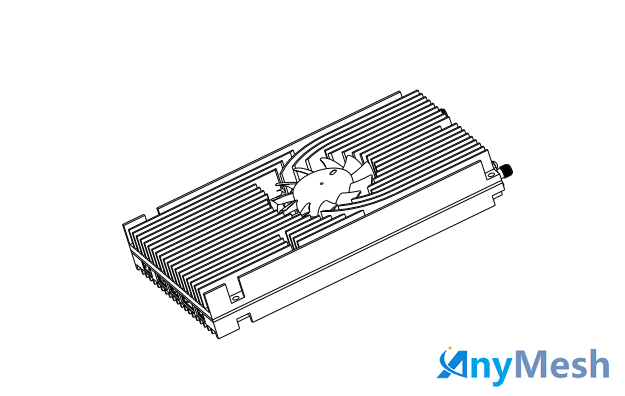 Anylink-UAV24WL无线图传数据链模块100km自组网图传盒